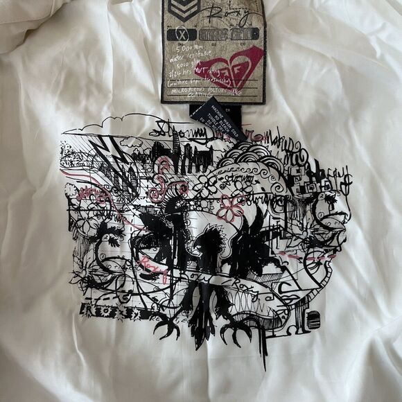 NWT ROXY X-Series Atomic Fireball Belted‎ Hooded Jacket White Size X-Small - Picture 4 of 16